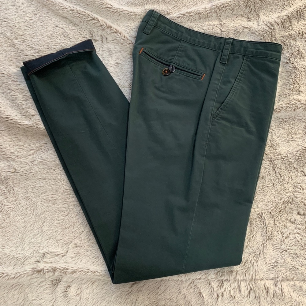 Ted Baker green slim fit chinos